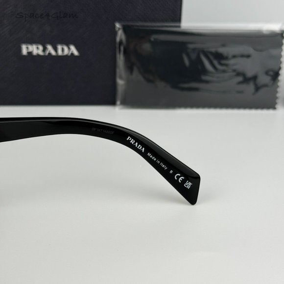 NEW Prada PRA10V 16K101 Black Square Unisex Eyeglasses PR A10V - Picture 8 of 8